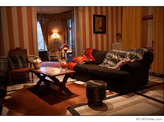 Lounge by the fireplace